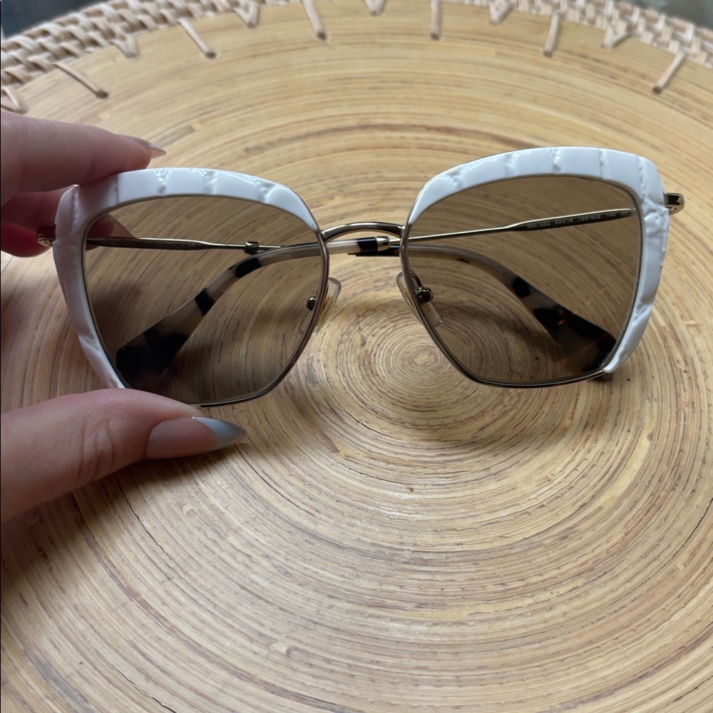 Miu Miu White SMU 52Q Cat Eye Sunglasses - Picture 4 of 7